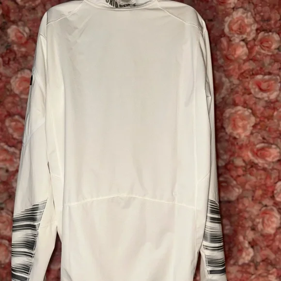 Nike (Medium) White//Grey Ohio State 3/4 Zip Up Pullover with Drawstring Waist - Picture 12 of 15